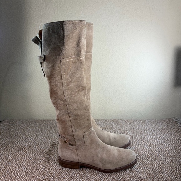 SARTO By Franco Sarto Shoes - Sarto by Franco Sarto Coley Knee High Riding Boot Sz 7M Suede Leather Boho Party